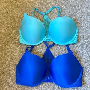 PINK Victoria Secret Razorback Lace Push-up Bra 36D